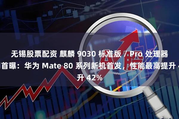 无锡股票配资 麒麟 9030 标准版 / Pro 处理器官网首曝：华为 Mate 80 系列新机首发，性能最高提升 42%